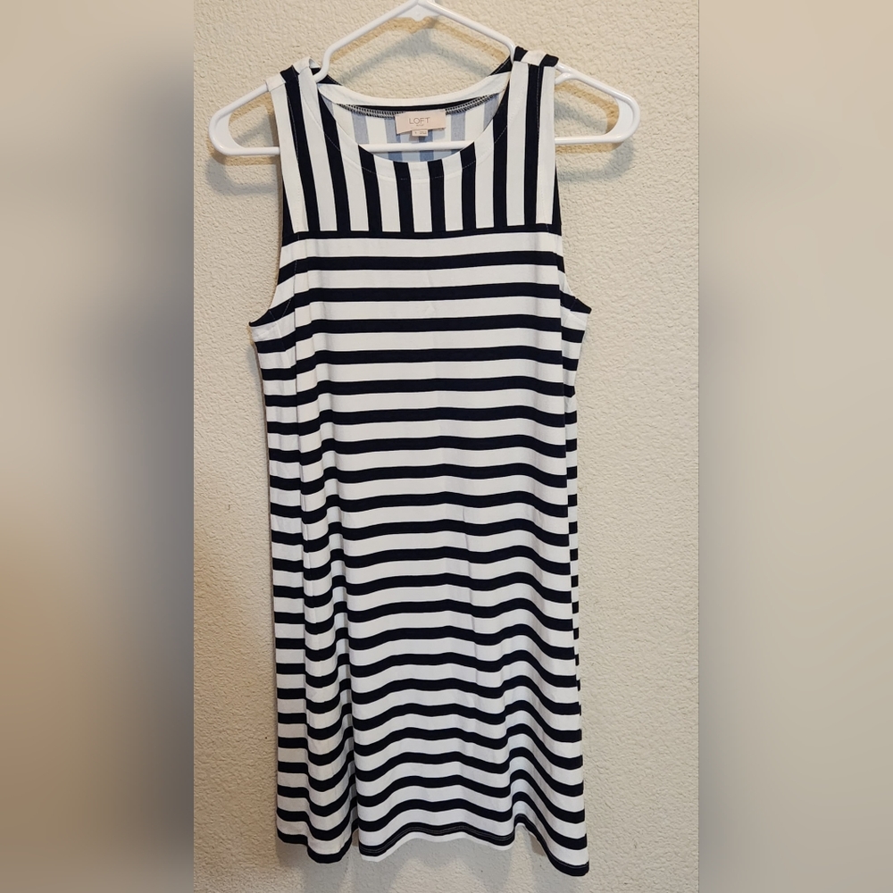 Loft Outlet Striped Sleeveless Dress